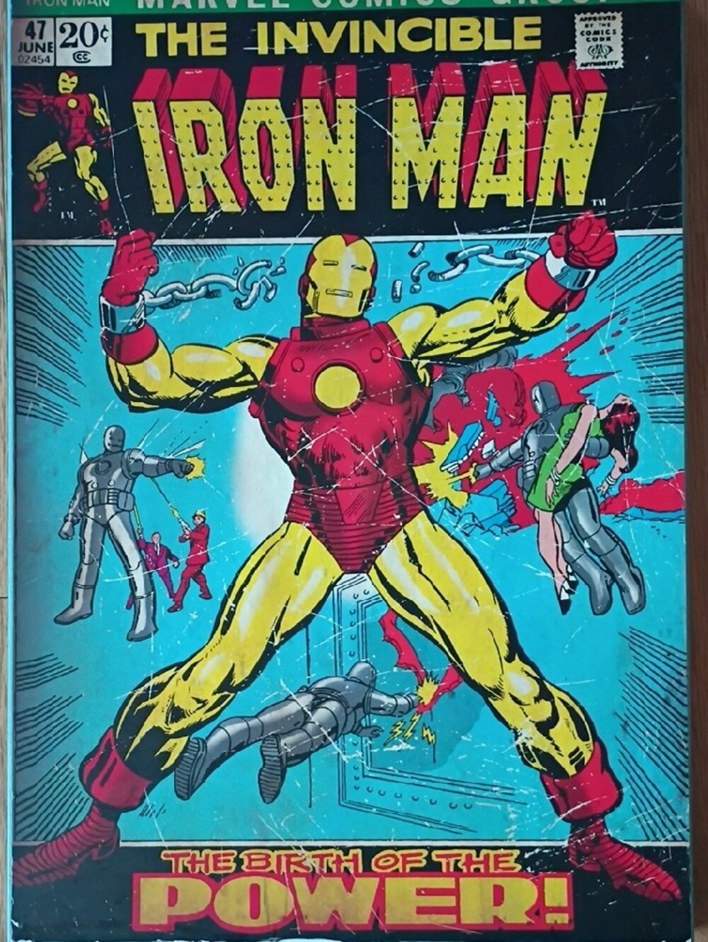 Wooden Wall Hanging Picture! Iron Man Comic - Picture 2 of 5